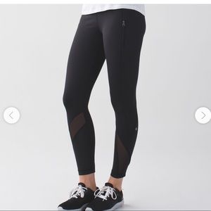 Lululemon inspire tight ll mesh black size 6